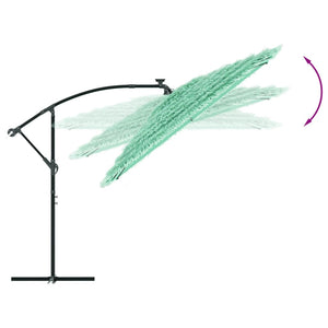 Grüner Sonnenschirm mit Stahlmast 246x246 cm