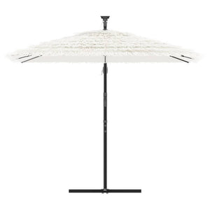 Weißer Sonnenschirm mit Stahlmast 246x246 cm