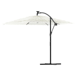 Weißer Sonnenschirm mit Stahlmast 246x246 cm