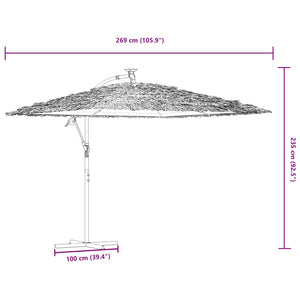 Grüner Sonnenschirm mit Stahlmast 269x269 cm