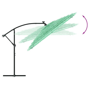 Grüner Sonnenschirm mit Stahlmast 269x269 cm