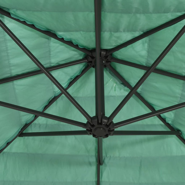 Grüner Sonnenschirm mit Stahlmast 269x269 cm