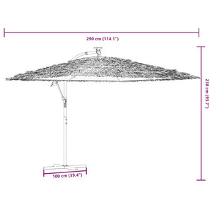 Quadratischer Sonnenschirm Braun 290 cm