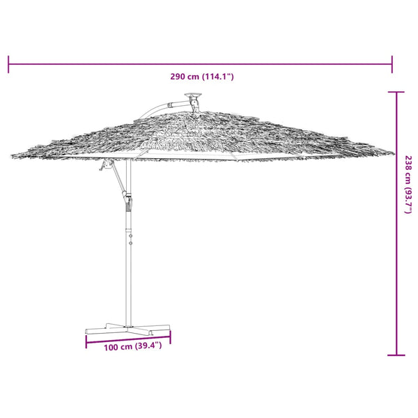 Weißer Sonnenschirm 290x290 cm