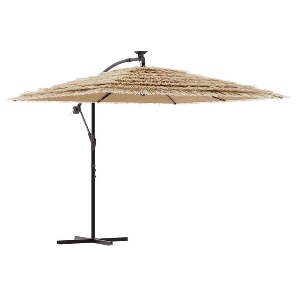 LED Sonnenschirm Braun 246x246cm