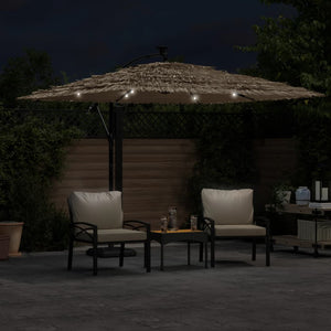 LED Sonnenschirm Braun 269x269 cm