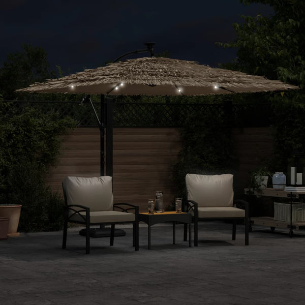 LED Sonnenschirm Braun 269x269 cm