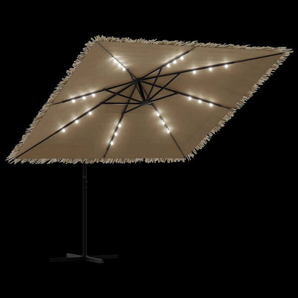 LED Sonnenschirm Braun 269x269 cm
