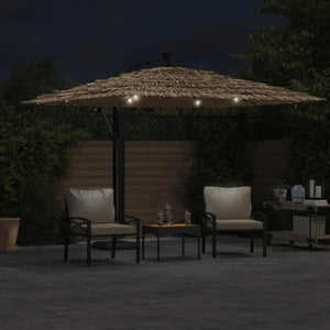 LED Sonnenschirm Braun 290x290 cm