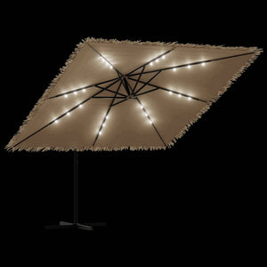 LED Sonnenschirm Braun 290x290 cm