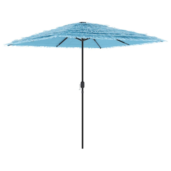 Blauer Sonnenschirm mit Stahlmast 248 cm