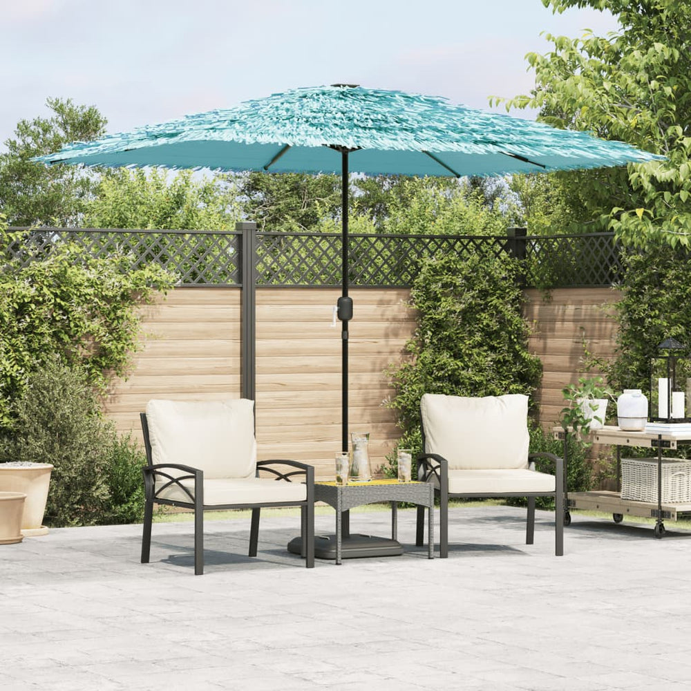 Blauer Sonnenschirm mit Stahlmast 300x200 cm