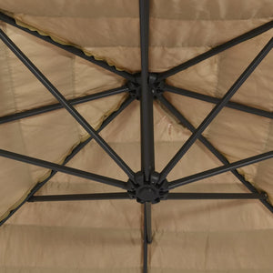 Quadratischer Sonnenschirm Braun 288x288 cm