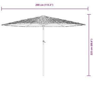 Quadratischer Sonnenschirm Braun 288x288 cm
