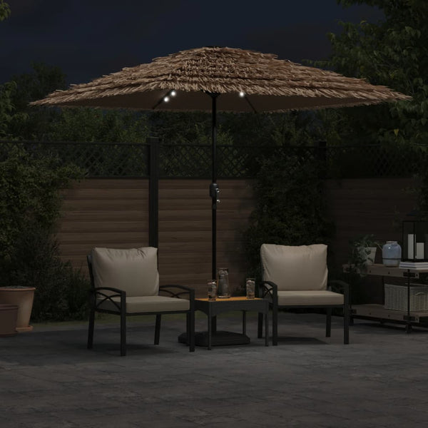 LED Sonnenschirm Braun 248 cm