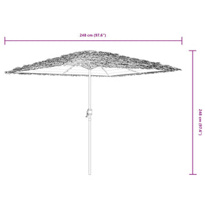 LED Sonnenschirm Braun 248 cm