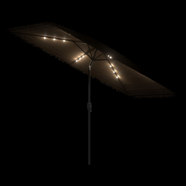 LED Sonnenschirm Braun 300x200 cm