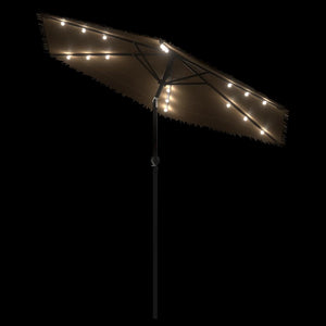 LED Sonnenschirm Braun 223x223 cm