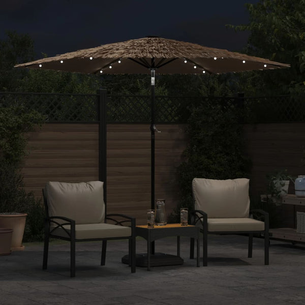LED Sonnenschirm Braun 268x268cm