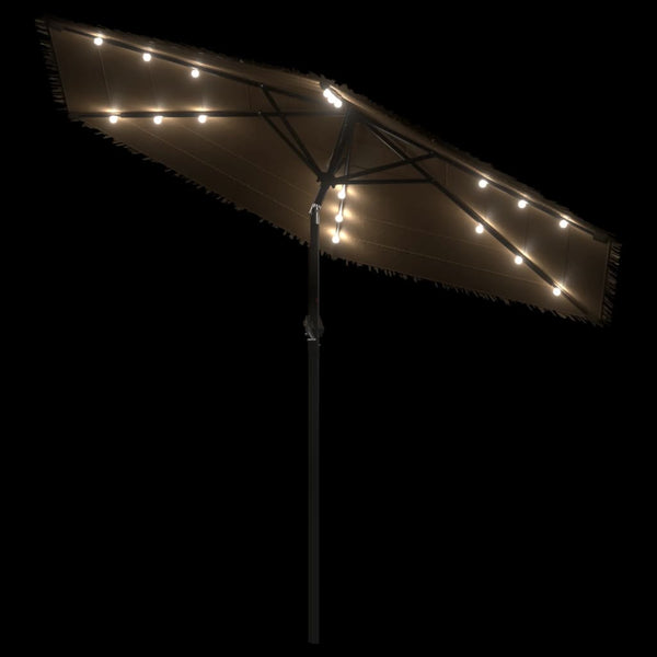 LED Sonnenschirm Braun 268x268cm
