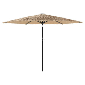 LED Sonnenschirm Braun 288x288cm