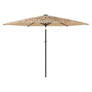 LED Sonnenschirm Braun 288x288cm