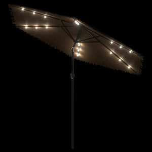 LED Sonnenschirm Braun 288x288cm