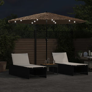 LED Sonnenschirm Braun 324x324 cm
