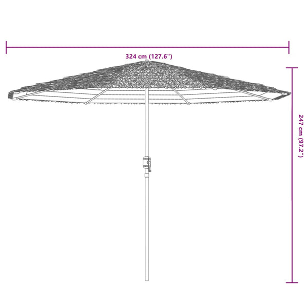 LED Sonnenschirm Braun 324x324 cm