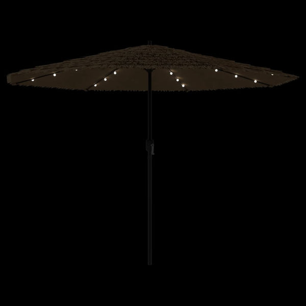 LED Sonnenschirm Braun 388x388 cm