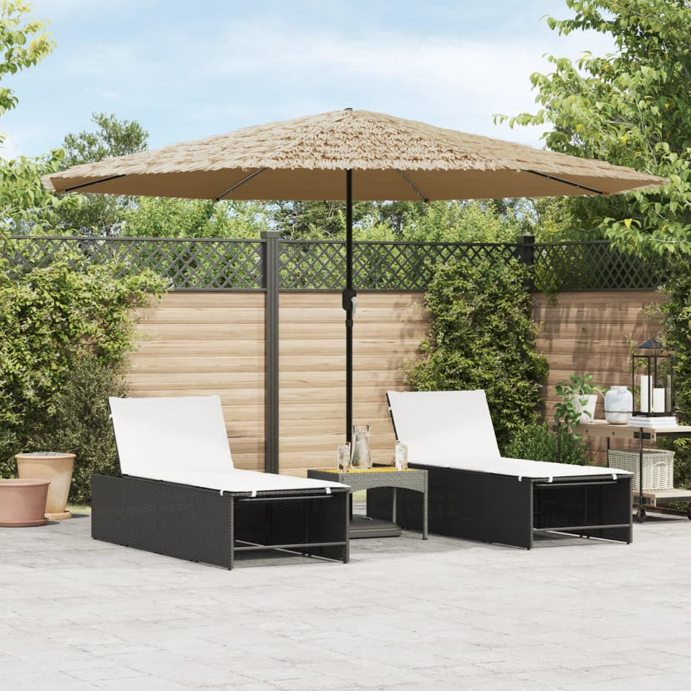 LED Sonnenschirm Braun 388x388 cm