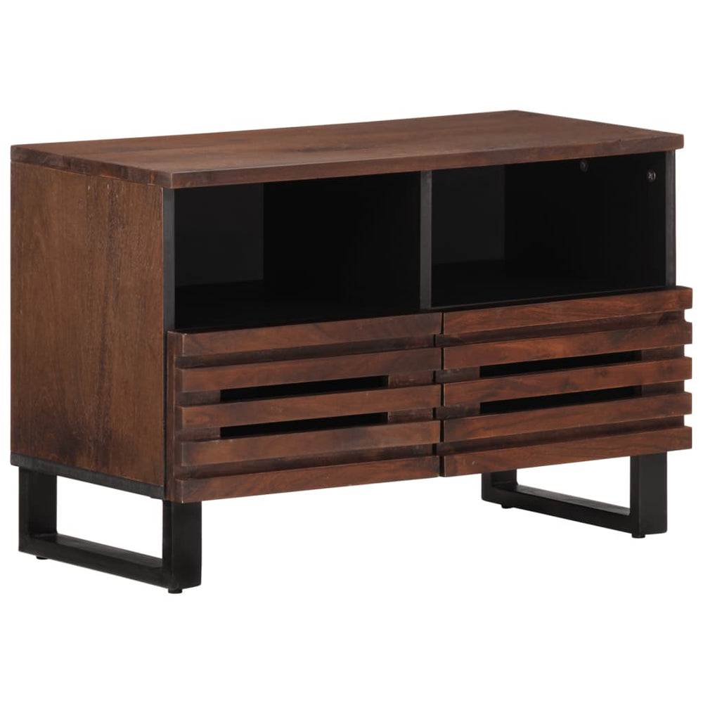 vidaXL Meuble TV marron 70x34x46 cm Bois de manguier massif
