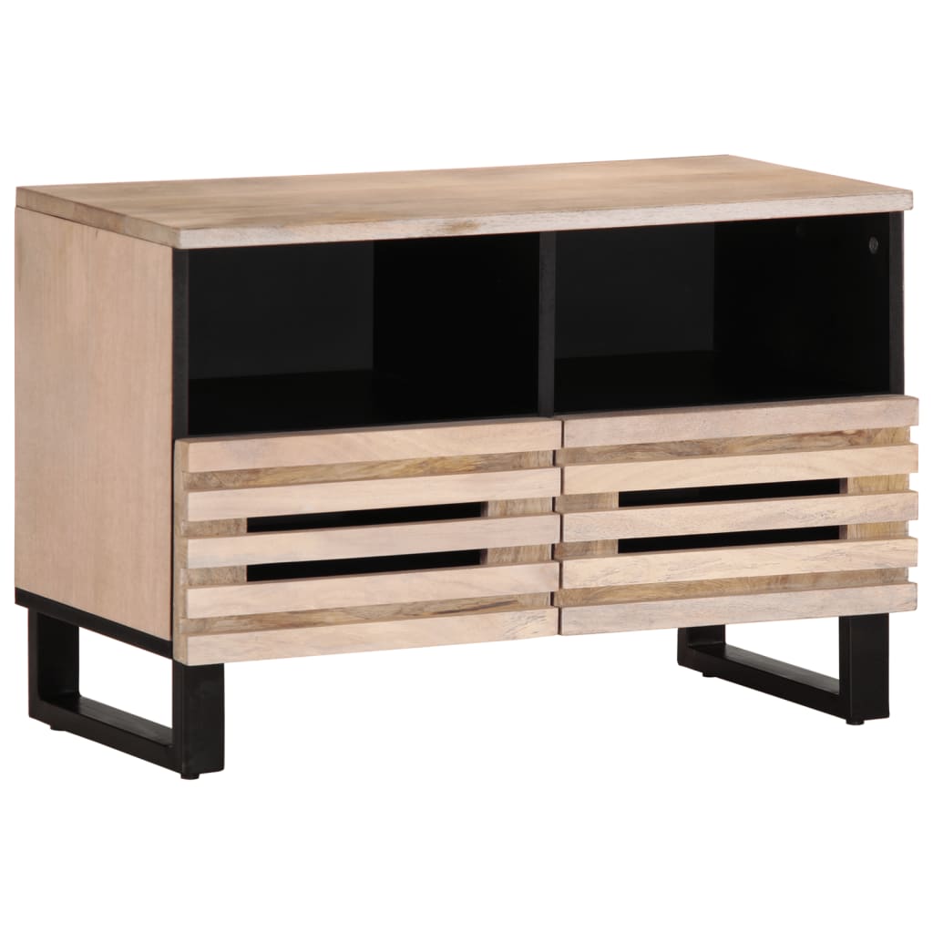 Weißer TV-Schrank Mango Massivholz 70cm