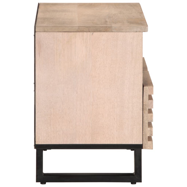 Weißer TV-Schrank Mango Massivholz 70cm