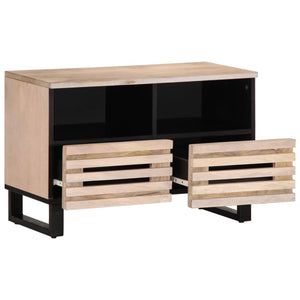 Weißer TV-Schrank Mango Massivholz 70cm