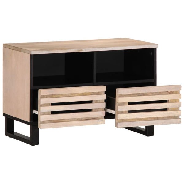 Weißer TV-Schrank Mango Massivholz 70cm