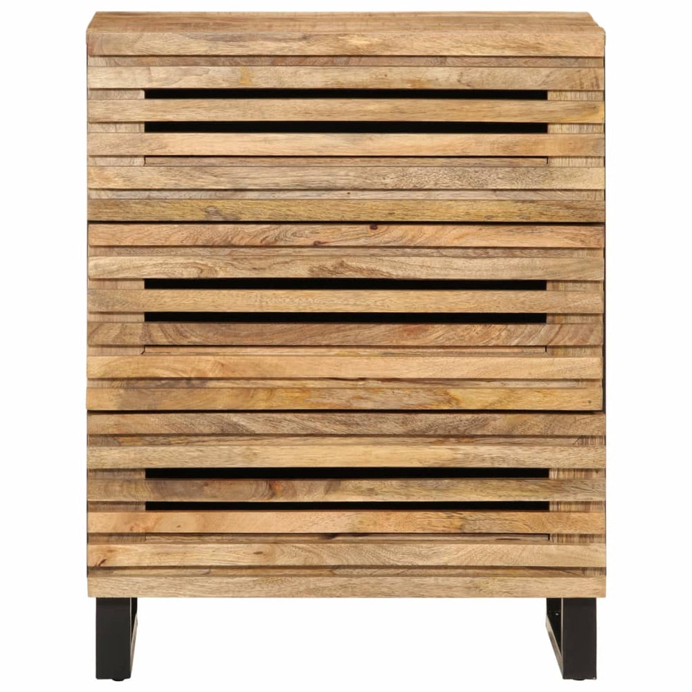 vidaXL Sideboard 60x34x75 cm Rough Solid Mango Wood