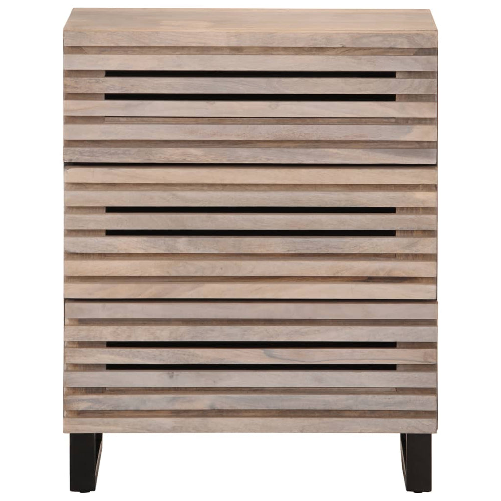 vidaXL Sideboard White 60x34x75 cm Solid Mango Wood