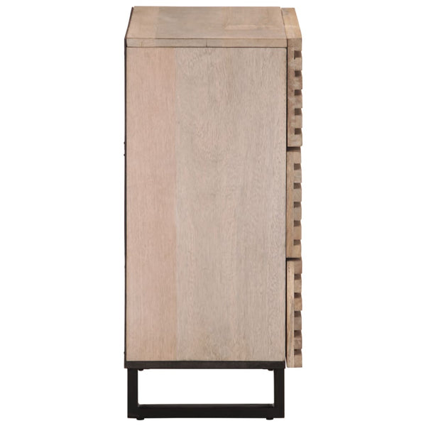 Weißes Sideboard Mango Massivholz 60 cm