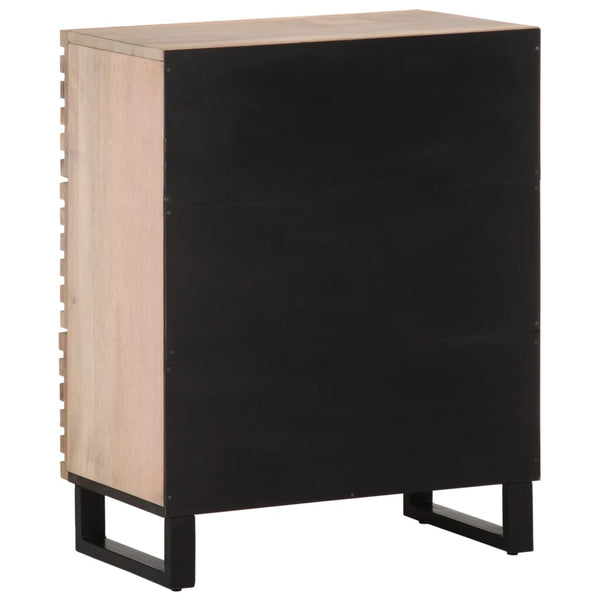 Weißes Sideboard Mango Massivholz 60 cm