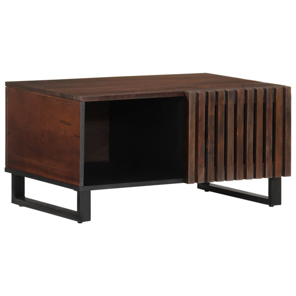Couchtisch Braun Mango Massivholz 80x51 cm