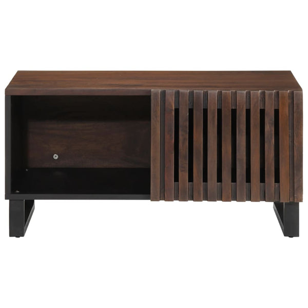 Couchtisch Braun Mango Massivholz 80x51 cm