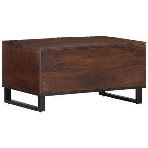Couchtisch Braun Mango Massivholz 80x51 cm