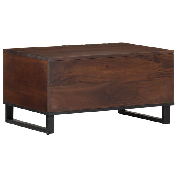 Couchtisch Braun Mango Massivholz 80x51 cm