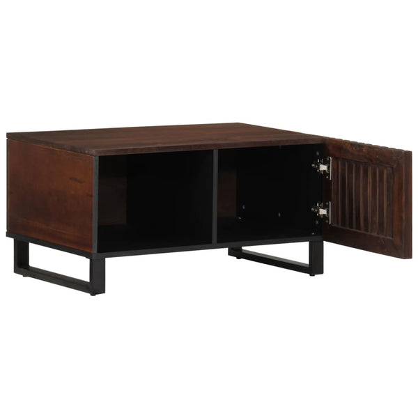 Couchtisch Braun Mango Massivholz 80x51 cm