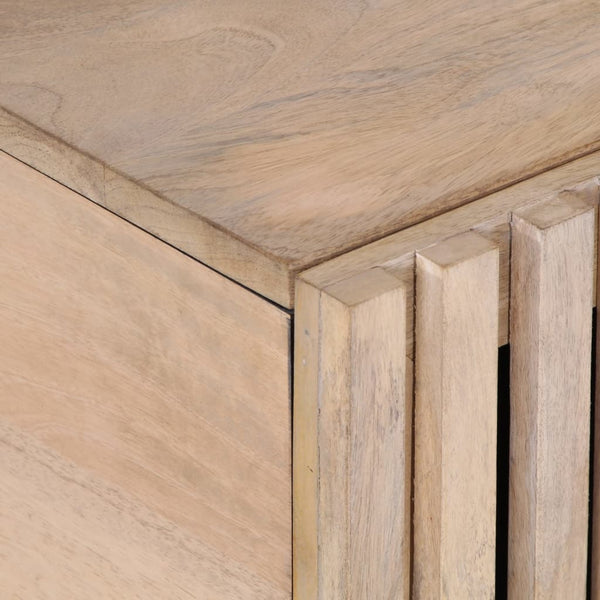 Weißer Couchtisch Mango Massivholz 80x51 cm