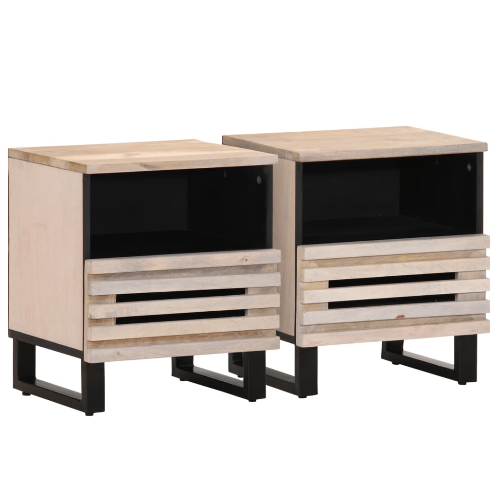 Nachttische 2er Set Mango Massivholz