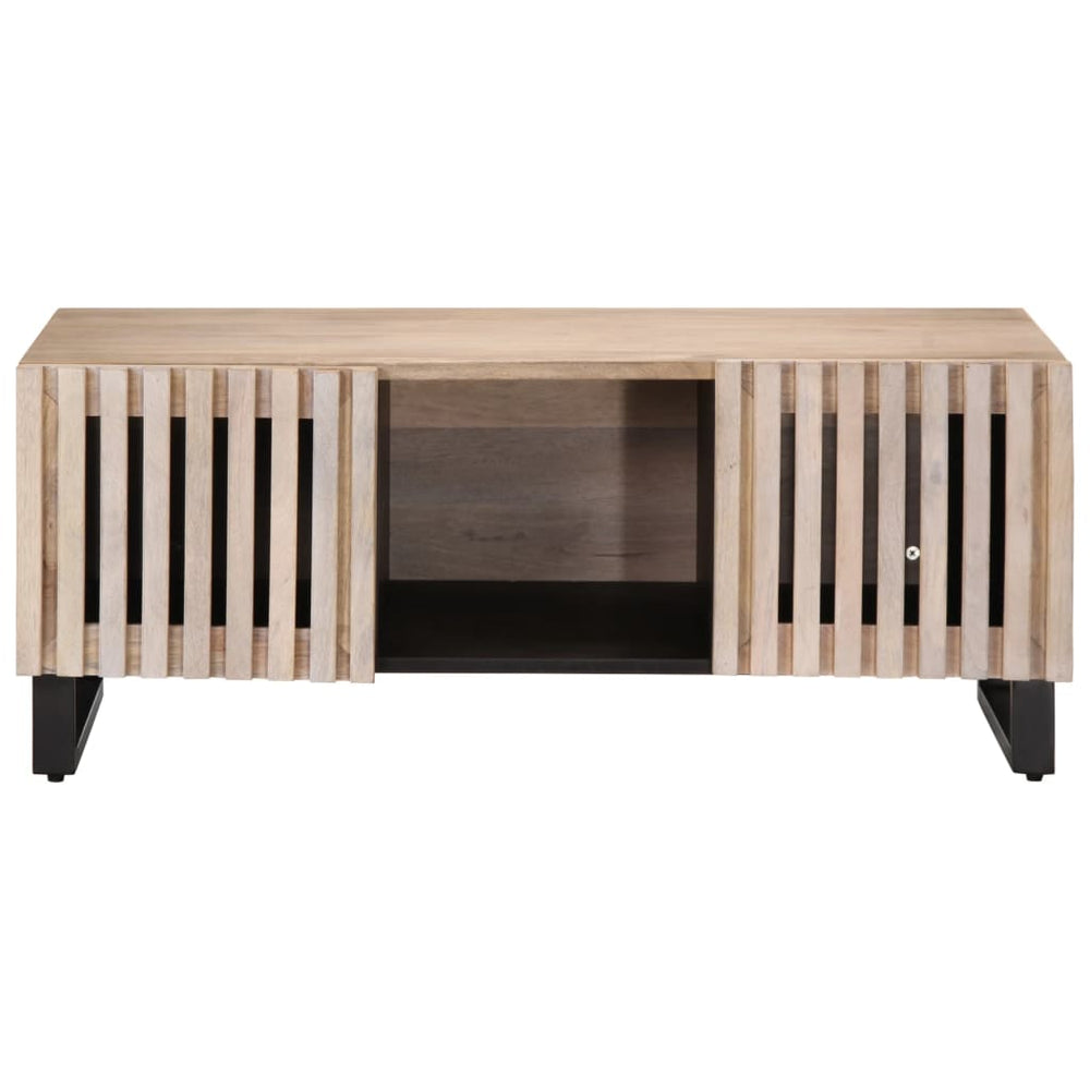 vidaXL Coffee Table White 100x55x40 cm Solid Mango Wood