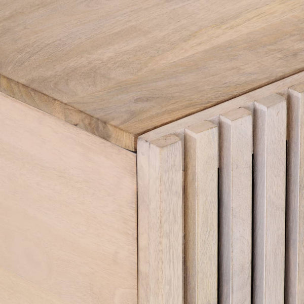 Weißer Couchtisch Mango Massivholz 100x55 cm