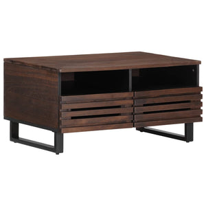 Couchtisch Braun Mango Massivholz 80x55 cm